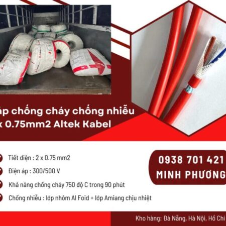 Cáp chống cháy chống nhiễu 2×0.75mm² Altek Kabel – Giá tốt tại kho