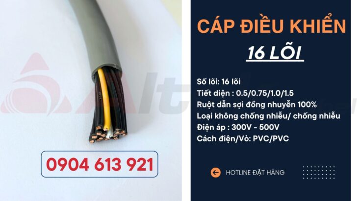 Cáp điều khiển truyền tín hiệu 16×1.0 Altek Kabel CT -500/ SH – 500