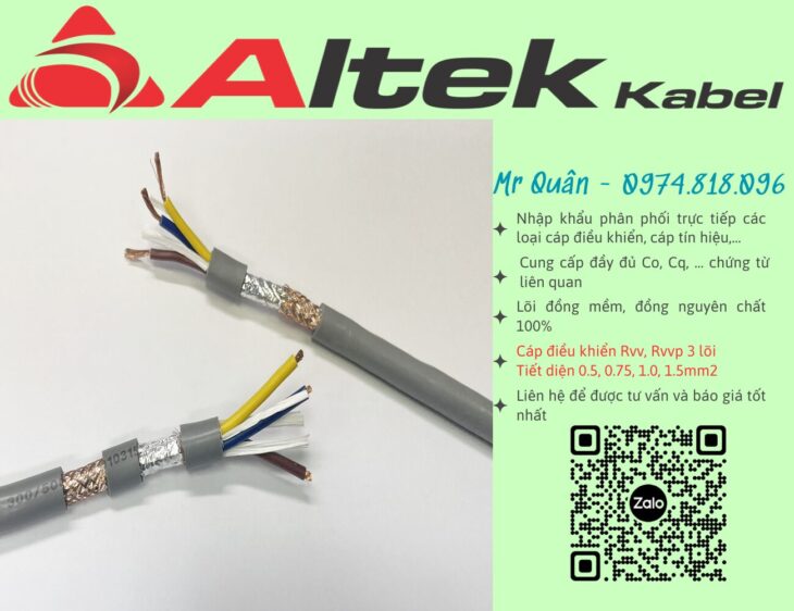 Tổng kho cáp: Cáp điều khiển 3 lõi Altek Kabel