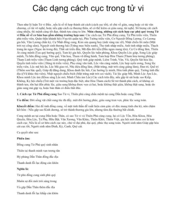 Tài liệu chuyên sâu về quy luật vận mệnh