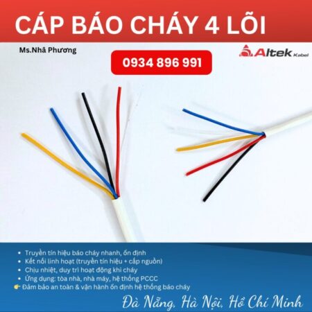 Kho cáp điều khiển báo cháy 4 lõi tại Bắc Ninh, Hưng Yên – Giá cạnh tranh nhất