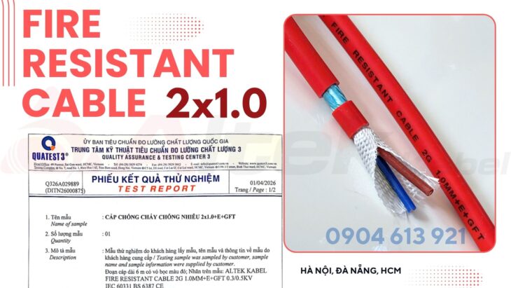 Dây chống cháy chống nhiễu FR 2×1.0 Altek Kabel – phân phối tại Hà Nội, Bắc Ninh, Bắc Giang