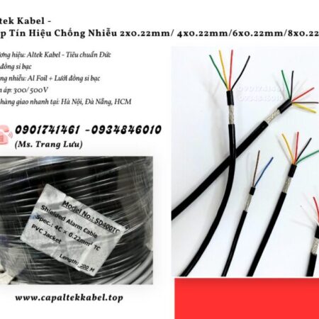 Cáp tín hiệu chống nhiễu 2×0.22/4×0.22/6×0.22/8×0.22 – Shield Alarm Cable Cáp tín hiệu chống nhiễu 2×0.22/4×0.22/6×0.22/8×0.22 – Shield Alarm Cable