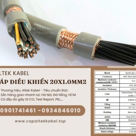 Cáp điều khiển chống nhiễu 20×1.0 Hà Nội, Đà Nẵng, Sài Gòn Altek Kabel chính hãng Cáp điều khiển chống nhiễu 20×1.0 Hà Nội, Đà Nẵng, Sài Gòn Altek Kabel chính hãng