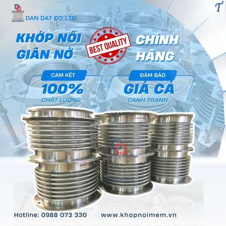 Khớp nối mềm chống rung, khớp nối mềm nối bích, khớp nối mềm inox mặt bích, khớp nối giảm chấn