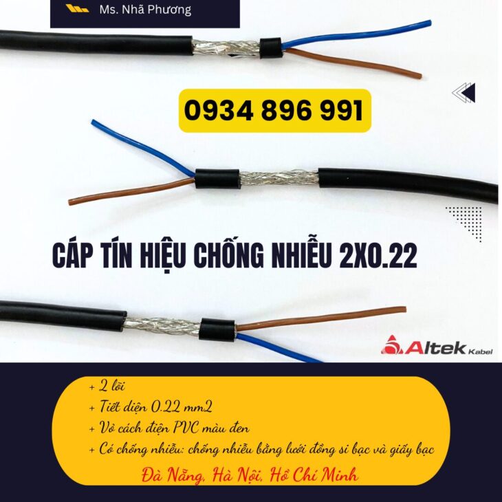 Báo Giá Cáp 2 Lõi 0.22 mm2 Tại Hải Phòng, Quảng Ninh, Bắc Ninh – Altek Kabel Chính Hãng