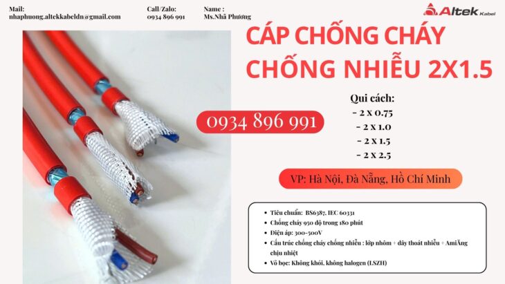 Cáp 2×0.75mm² Chống Cháy – Giao Ngay Hải Phòng, Quảng Ninh, Thái Bình – Giá Cạnh Tranh