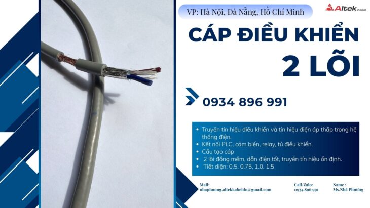 Phân Phối Cáp Altek Kabel 2 Lõi Uy Tín Tại Hải Phòng, Quảng Ninh, Thanh Hóa, Nghệ An
