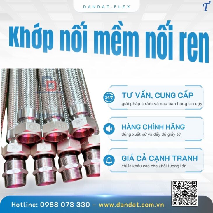 Khớp nối mềm chống rung, khớp nối mềm nối bích, khớp nối mềm inox mặt bích, khớp nối giảm chấn