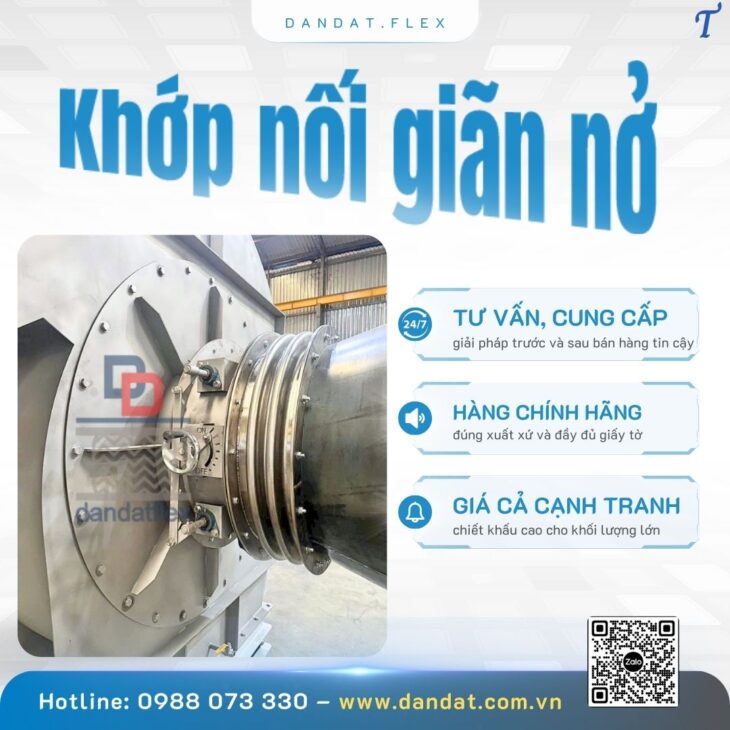 Khớp nối mềm chống rung, khớp nối mềm nối bích, khớp nối mềm inox mặt bích, khớp nối giảm chấn