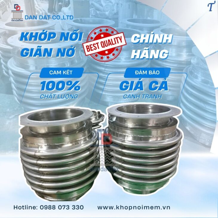 Khớp nối mềm chống rung, khớp nối mềm nối bích, khớp nối mềm inox mặt bích, khớp nối giảm chấn