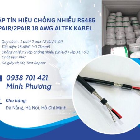 Cáp tín hiệu RS485 1 Pair/ 2 Pair 18AWG chống nhiễu – Giá tốt, sẵn kho Đà Nẵng