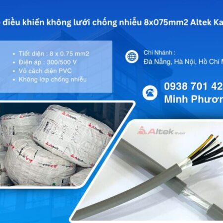 Cáp điều khiển không chống nhiễu 8×0.75mm² – Lựa chọn tối ưu cho hệ thống điều khiển Cáp điều khiển không chống nhiễu 8×0.75mm² – Lựa chọn tối ưu cho hệ thống điều khiển