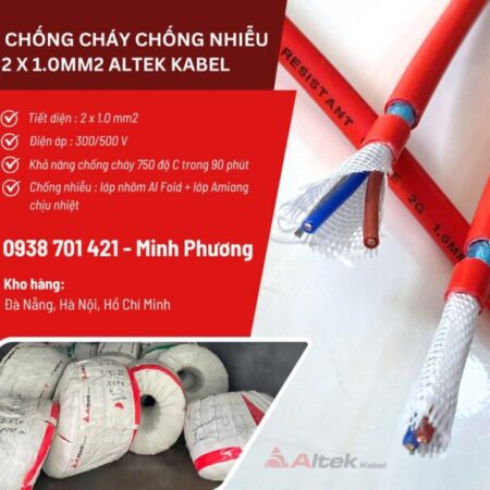 Cáp chống cháy chống nhiễu Altek Kabel 2×1.0mm2 phân phối Đà Nẵng, Khánh Hòa