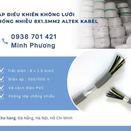 Cáp điều khiển không lưới chống nhiễu 8×1.5mm² Altek Kabel và Ứng dụng thực tế Cáp điều khiển không lưới chống nhiễu 8×1.5mm² Altek Kabel và Ứng dụng thực tế