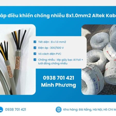 Cáp điều khiển chống nhiễu 8×1.0mm2 – Báo giá mới nhất, hàng chính hãng