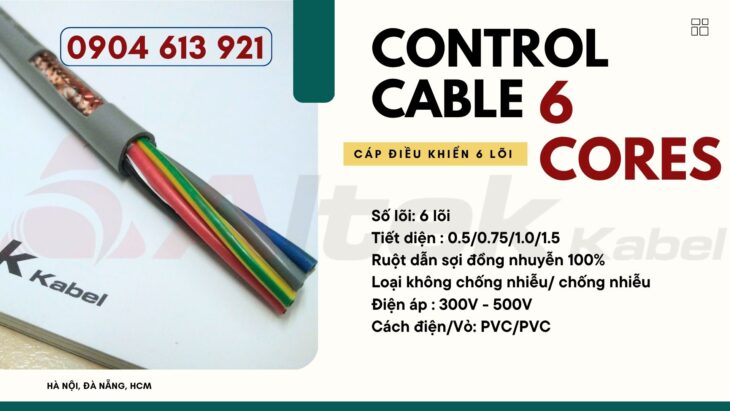 Cáp điều khiển chống nhiễu 6×0.5/6×0.75/6×1.0/6×1.5 Altek Kabel chính hãng tại Hà Nội