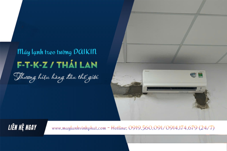 Gía mới + Ưu đãi mới nhất cho Máy lạnh treo tường DAIKIN 1.5HP FTKZ35