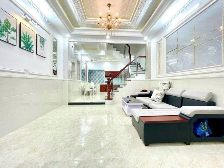 CHỈ 7.x TỶ- NHÀ 4 TẦNG- GẦN HOÀNG QUỐC VIỆT- HUỲNH THỊ ĐỒNG- HXH 6M- DT 4.6 x 12 – 2 LẦU- 4PN- HOÀN