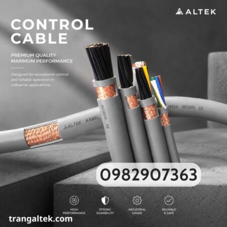 Cáp điều khiển đồng mềm 8 lõi vỏ PVC xám Altek Kabel