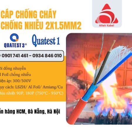 Cáp chống cháy chống nhiễu 2×1.5 Altek kabel tại Đà Nẵng, Hà Nội, HCM