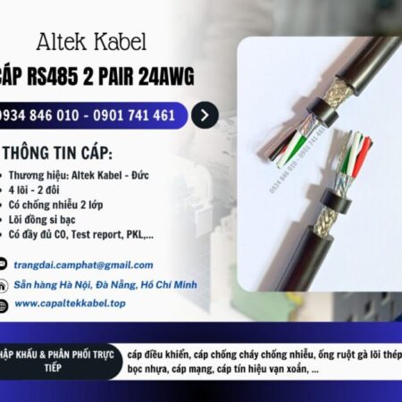 Cáp loa, cáp âm thanh, cáp truyền thông RS485 2 pair 24awg Altek Kabel tại Hà Nội, Đà Nẵng, HCM