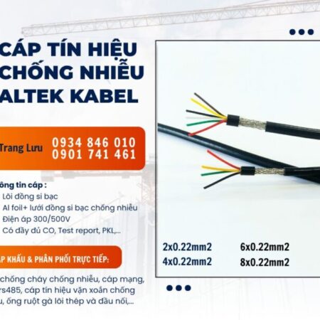 Cáp tín hiệu chống nhiễu 2×0.22/4×0.22/6×0.22/8×0.22 hãng Altek Kabel Cáp tín hiệu chống nhiễu 2×0.22/4×0.22/6×0.22/8×0.22 hãng Altek Kabel