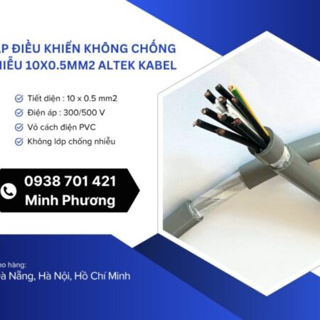 Cáp điều khiển không lưới chống nhiễu 10×0.5mm2 – Giải pháp tiết kiệm cho hệ thống tín hiệu