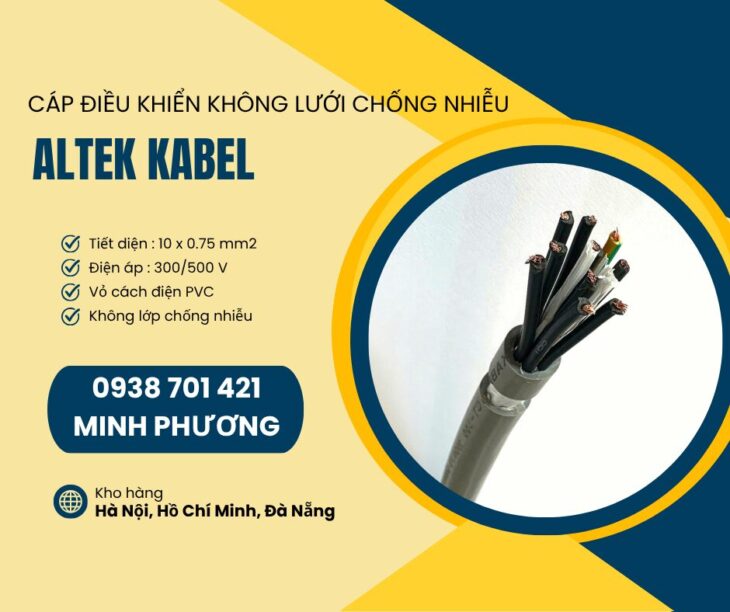 Cáp tín hiệu không lưới chống nhiễu 10×0.75mm2 có sẵn Đà Nẵng, Huế, Bình Định