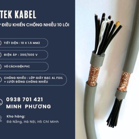 Cáp điều khiển chống nhiễu 10×1.5mm2 hàng sẵn kho Khánh Hòa, Ninh Thuận, Phú Yên