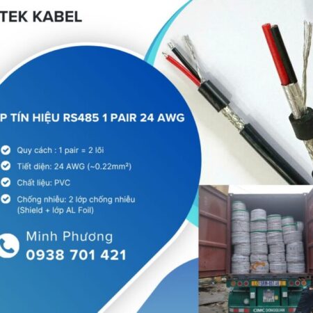 Cáp truyền thông RS485 1Pair 24AWG giá tốt cho hệ thống điều khiển Đà Nẵng, Hà Nội Cáp truyền thông RS485 1Pair 24AWG giá tốt cho hệ thống điều khiển Đà Nẵng, Hà Nội