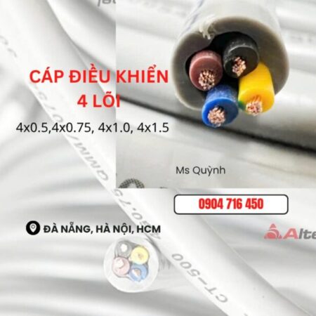 Cáp điều khiển Altek Kabel 4×0.5, 4×0.75, 4×1.0, 4×1.5 Đà Nẵng, Hồ Chí Minh, Hà Nội