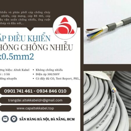 Cáp điều khiển Altek Kabel 3×0.5 không lưới chống nhiễu cho thang máy