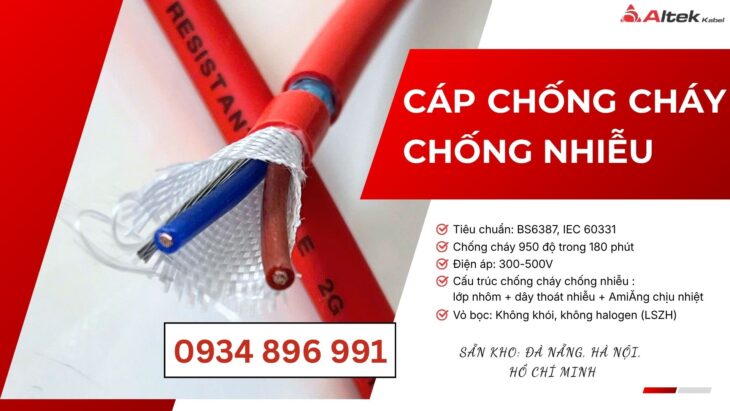 Cáp Chống Cháy 2×1.0 Lõi Giao Nhanh Hà Nội, Hải Phòng, Bắc Ninh Cáp Chống Cháy 2×1.0 Lõi Giao Nhanh Hà Nội, Hải Phòng, Bắc Ninh