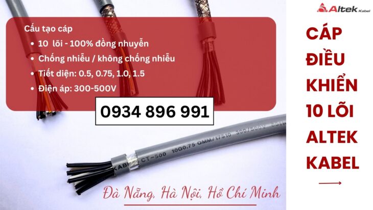 Cáp Điều Khiển Chống Nhiễu 10 Lõi Cung Cấp Tại TP.HCM, Vũng Tàu, Long An