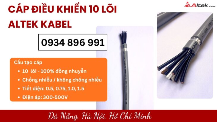 Cáp Điều Khiển Chống Nhiễu 10 Lõi Cung Cấp Tại TP.HCM, Vũng Tàu, Long An