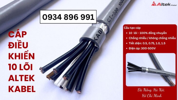Cáp Điều Khiển Chống Nhiễu 10 Lõi Cung Cấp Tại TP.HCM, Vũng Tàu, Long An