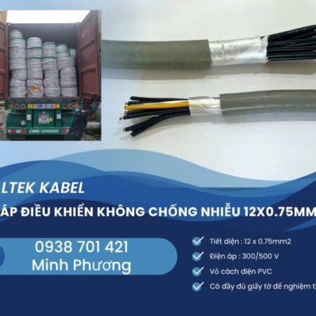 Cáp điều khiển không lưới chống nhiễu 12×0.75mm2 giá tốt Hà Nội, Hải Phòng, Bắc Ninh