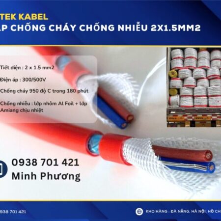 Cáp chống cháy chống nhiễu 2×1.5mm2 giao hàng toàn quốc Đà Nẵng, Huế, Nghệ An Cáp chống cháy chống nhiễu 2×1.5mm2 giao hàng toàn quốc Đà Nẵng, Huế, Nghệ An