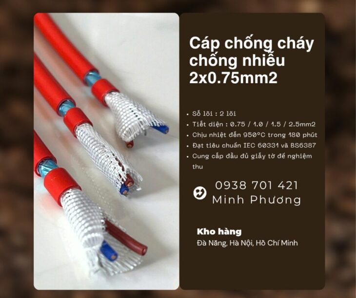 Cáp chống cháy chống nhiễu 2×0.75mm² – Lựa chọn an toàn cho hệ thống PCCC Huế