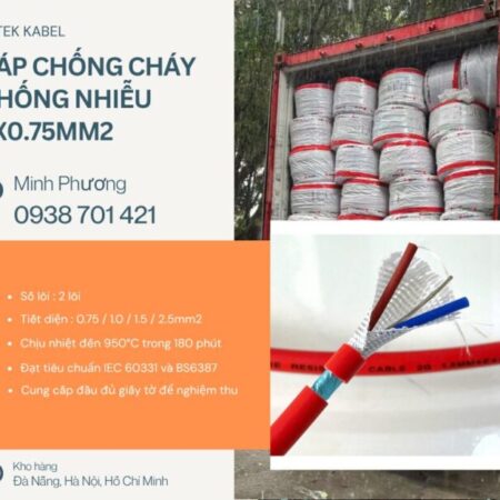 Cáp chống cháy chống nhiễu 2×0.75mm² – Lựa chọn an toàn cho hệ thống PCCC Huế Cáp chống cháy chống nhiễu 2×0.75mm² – Lựa chọn an toàn cho hệ thống PCCC Huế