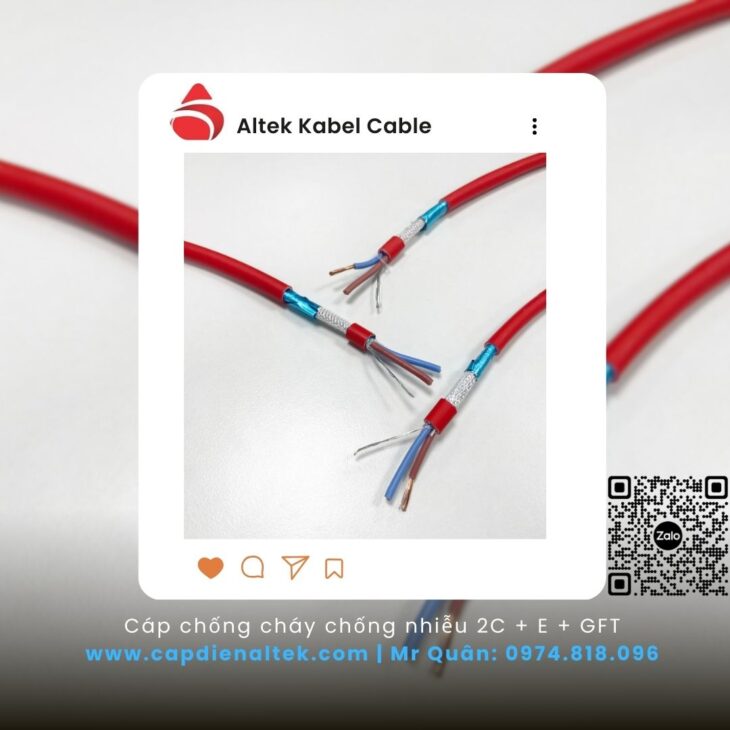 Cáp báo cháy chống cháy 2×1.5 – Tổng kho Altek