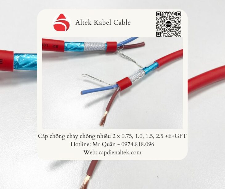 Cáp báo cháy chống cháy 2×1.5 – Tổng kho Altek