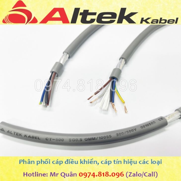 Cáp điều khiển Altek Kabel SH-500 5G1.5 – chống nhiễu