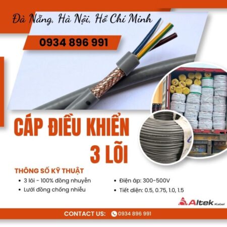 Mua Cáp Điều Khiển 3×0.75 Giao Ngay Hà Nội, Sơn La, Phú Thọ