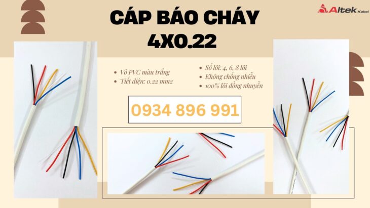 Cáp Báo Cháy 4 Lõi 0.22mm² Tại Hà Nội, Bắc Ninh – Sẵn Kho, Giao Nhanh