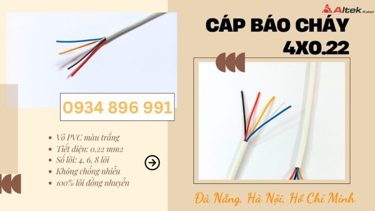 Cáp Báo Cháy 4 Lõi 0.22mm² Tại Hà Nội, Bắc Ninh – Sẵn Kho, Giao Nhanh