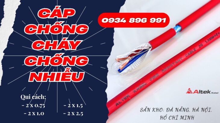 Dây Cáp Báo Cháy Chống Nhiễu 2 Lõi Có Sẵn Quảng Bình, Quảng Nam, Quảng Ngãi