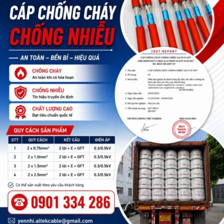 Cáp Chống Cháy Chống Nhiễu ALTEK KABEL