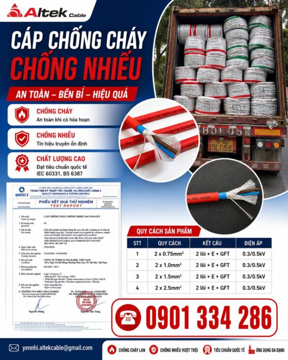 Cáp Chống Cháy Chống Nhiễu ALTEK KABEL